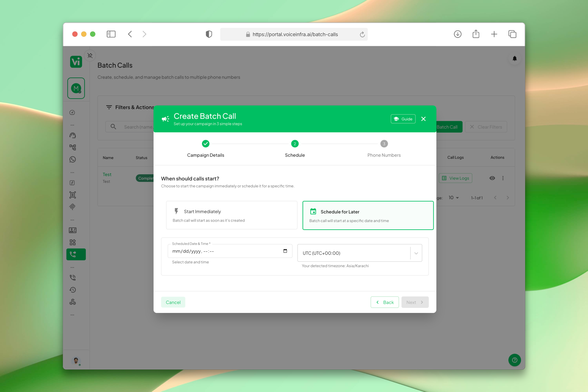Batch Call Scheduling