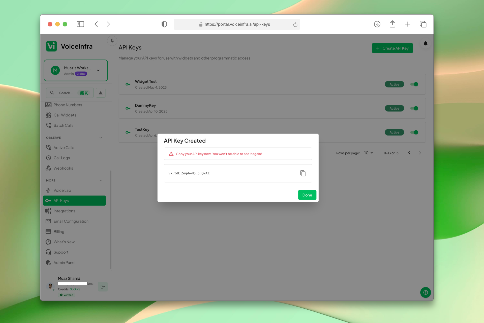 API Key Management