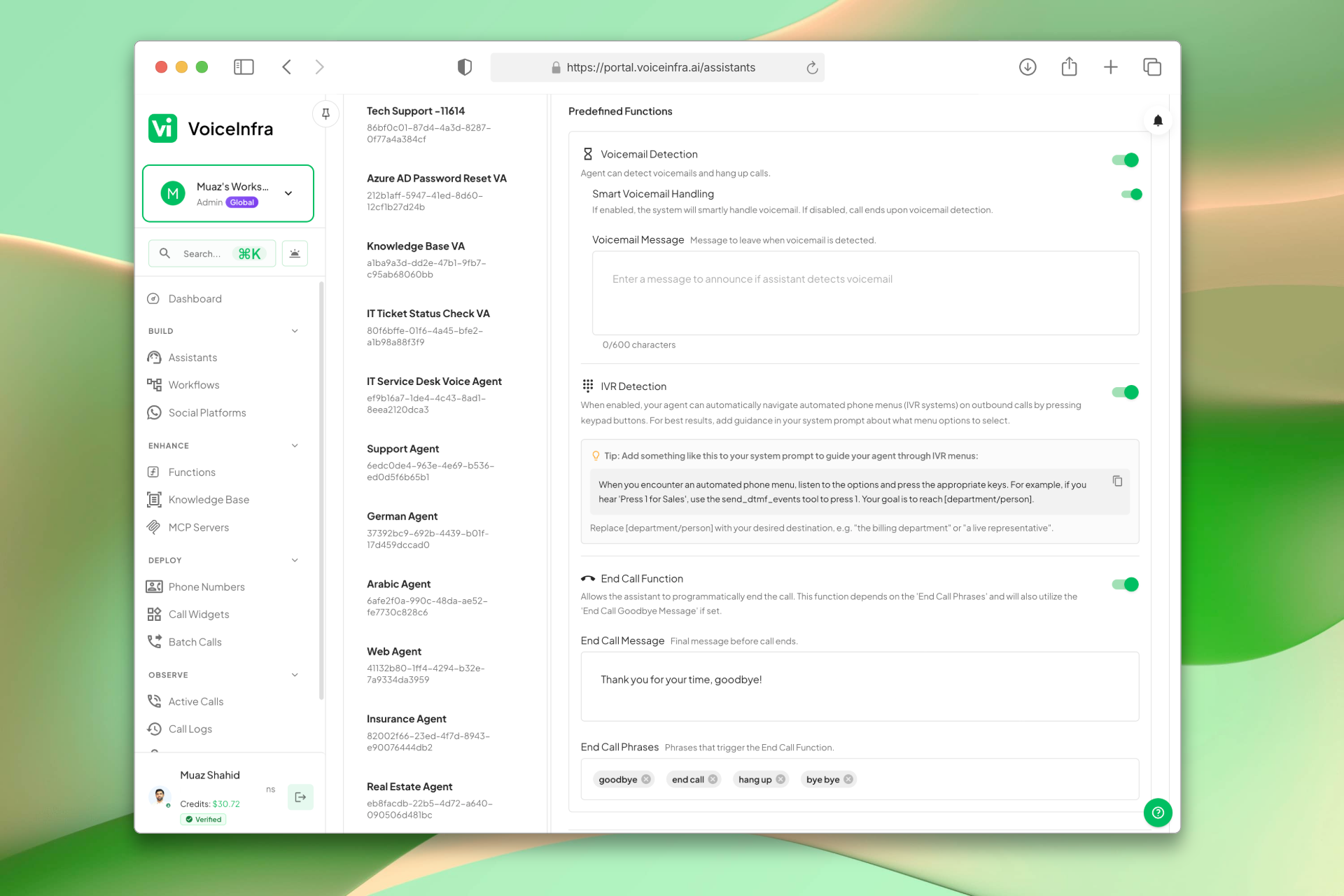 IVR Detection Settings