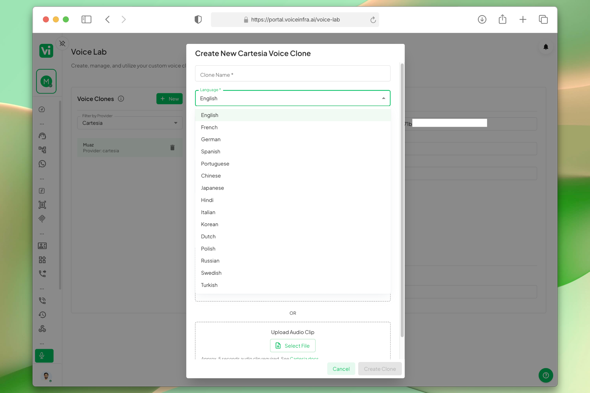 Language Configuration