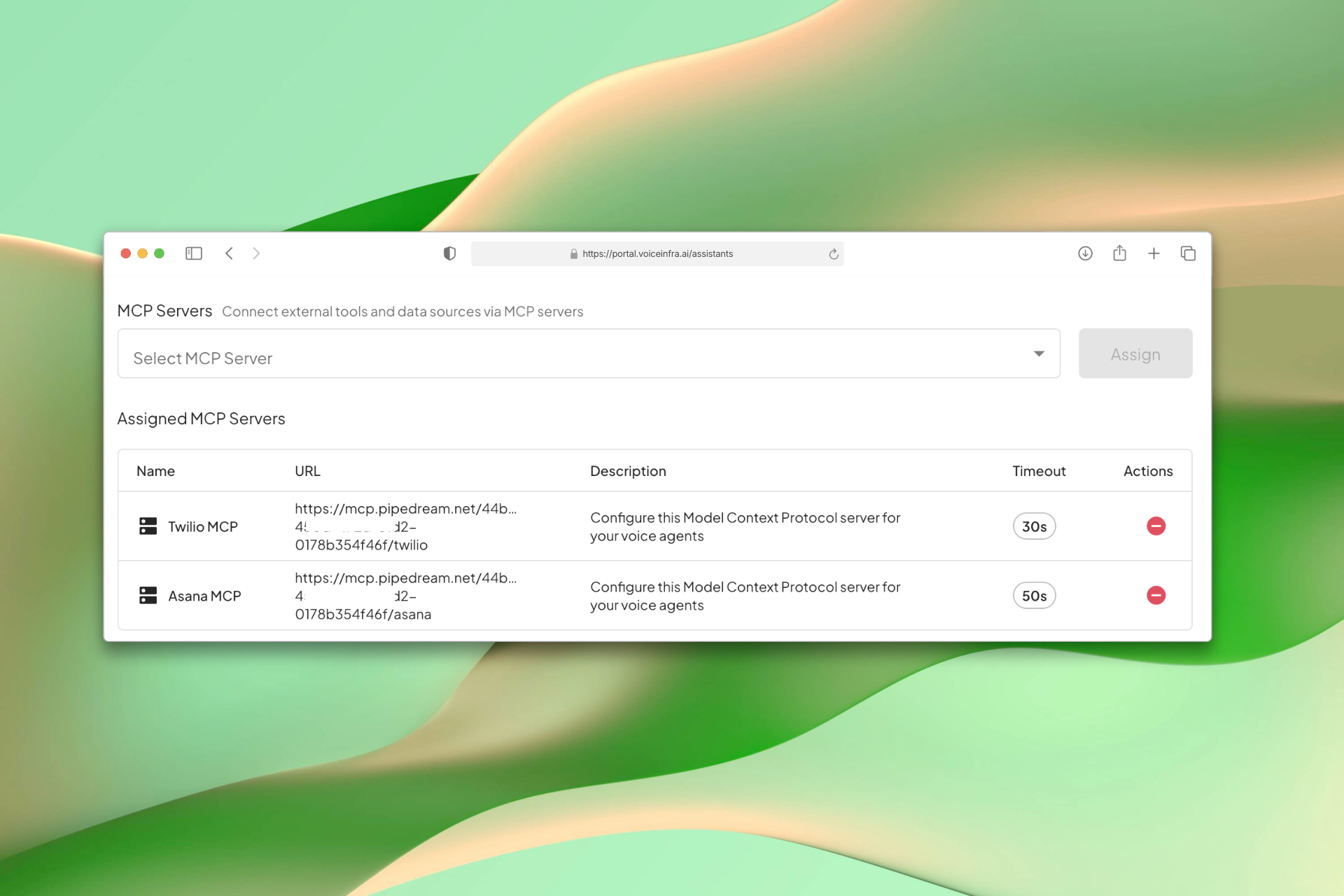 MCP Integration Dashboard