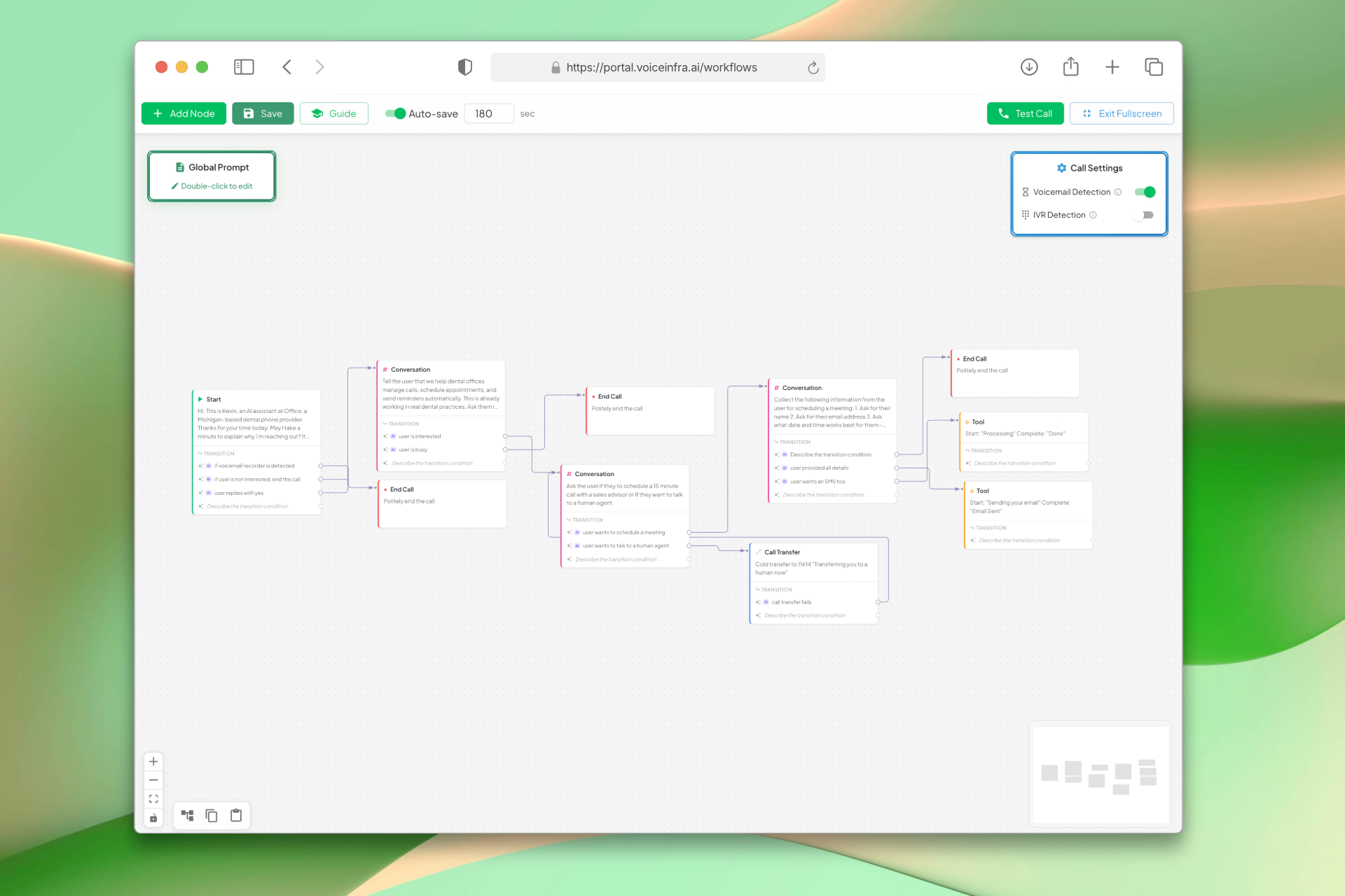 Visual Workflow Canvas